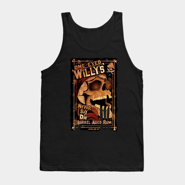 One Eyed Willy's Rum Tank Top by CuddleswithCatsArt